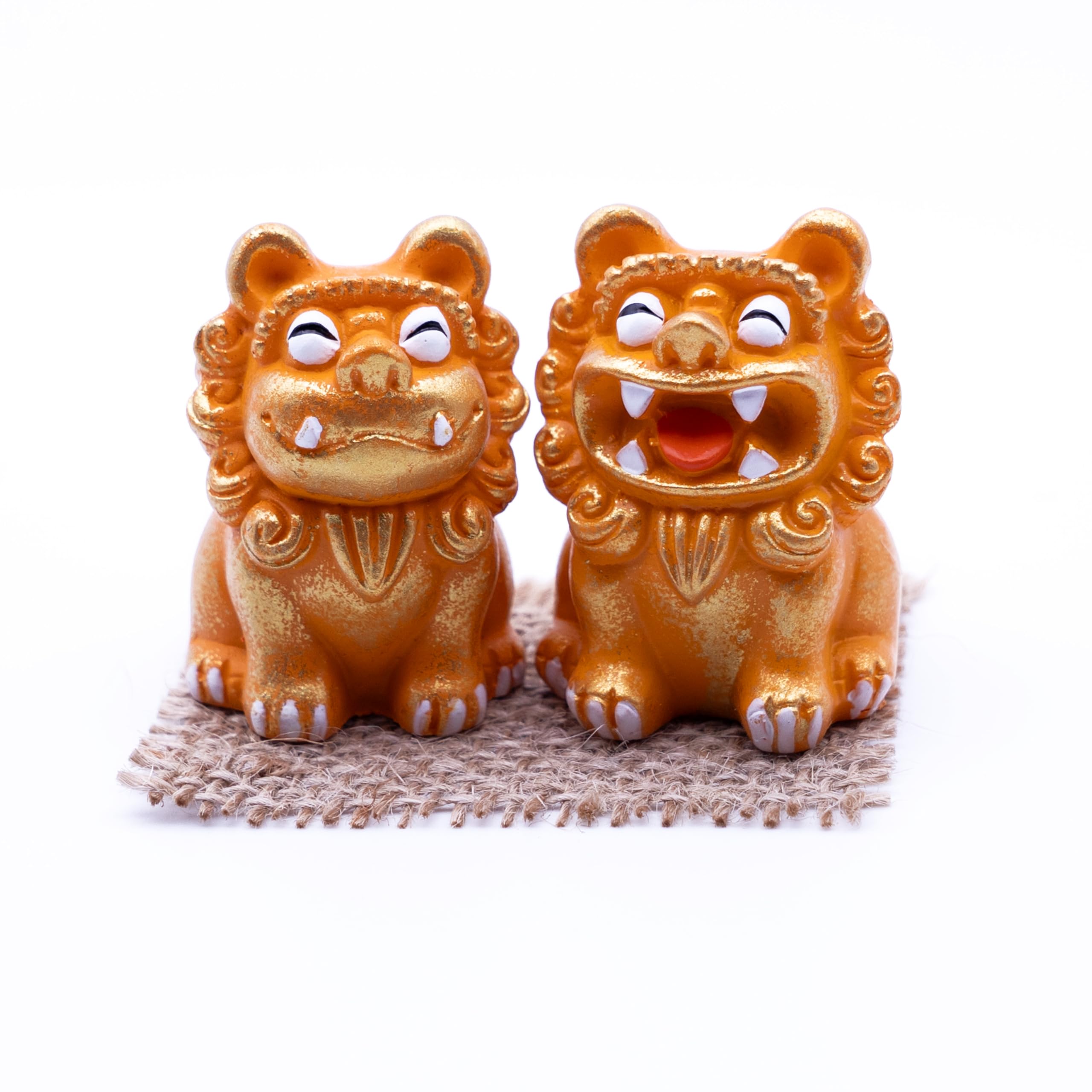 Amazon.co.jp: シーサー ペア 置物 玄関 ほのぼの 獅子 シーサー